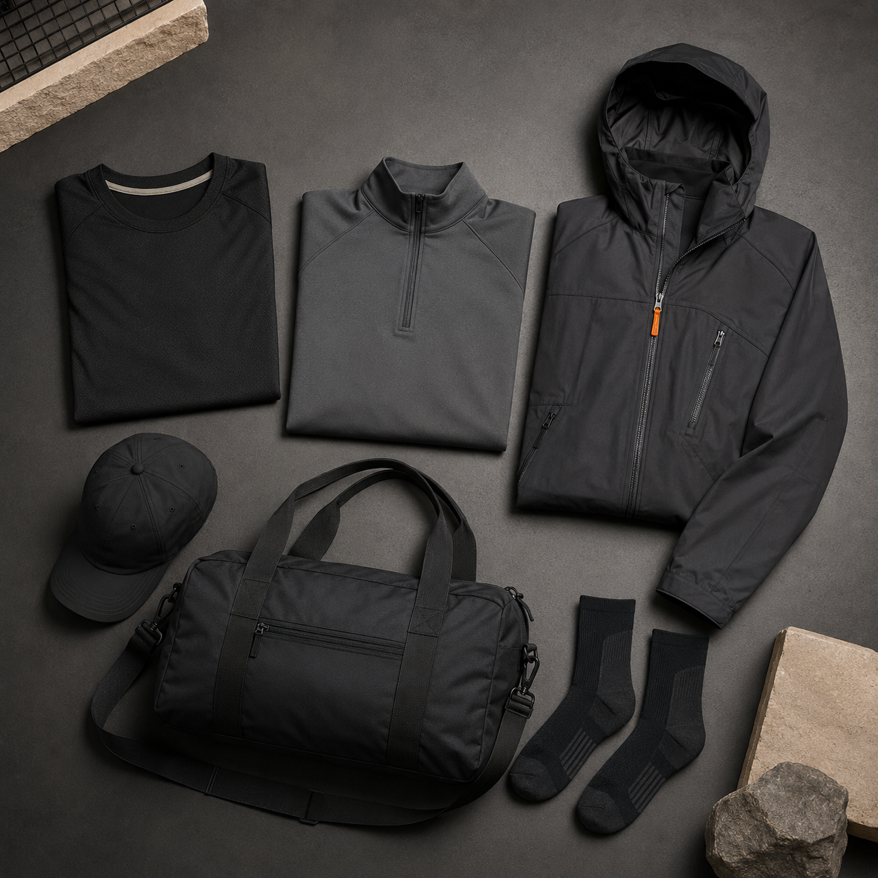 Detailed sportswear materials
