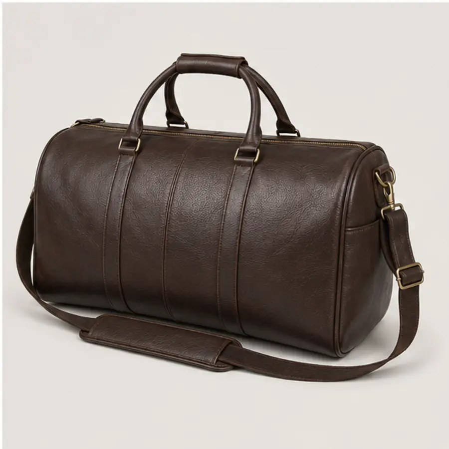 Voyager Leather Duffel private label manufacturing